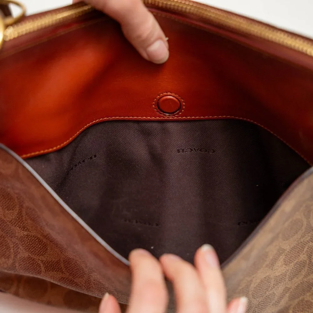 NWOT Coach Leather Monogram Corssbody Bag